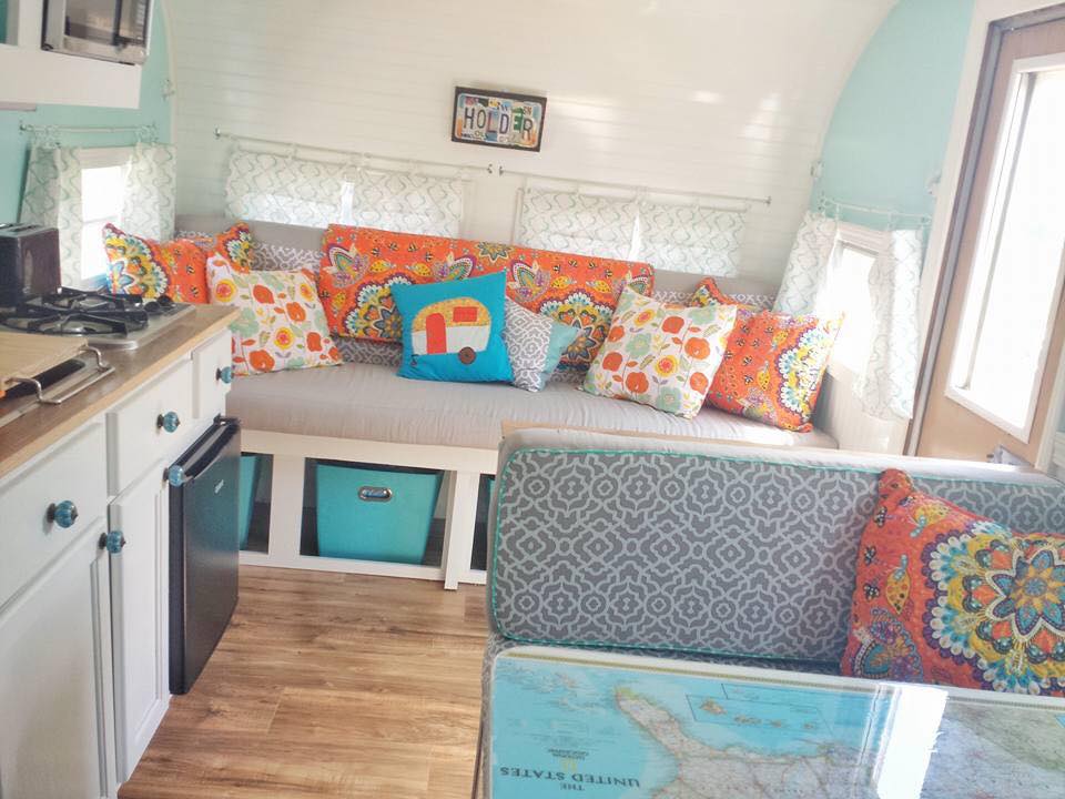 bright vintage camper