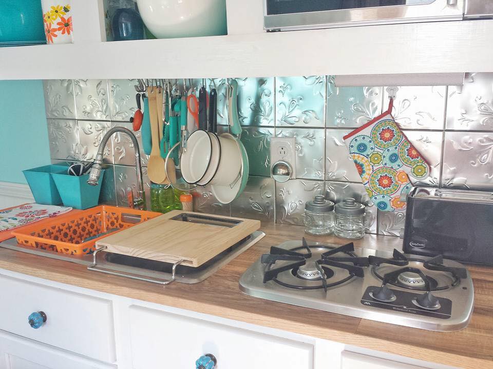 vintage camper kitchen