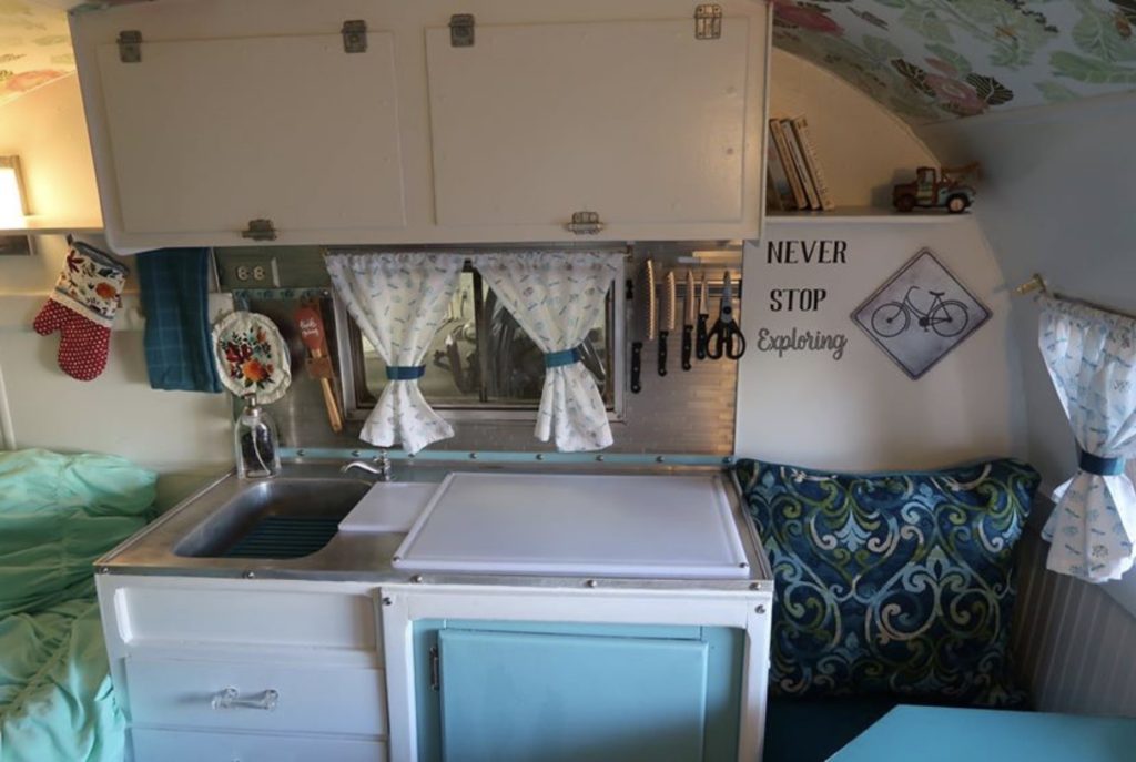 vintage trailer kitchenette