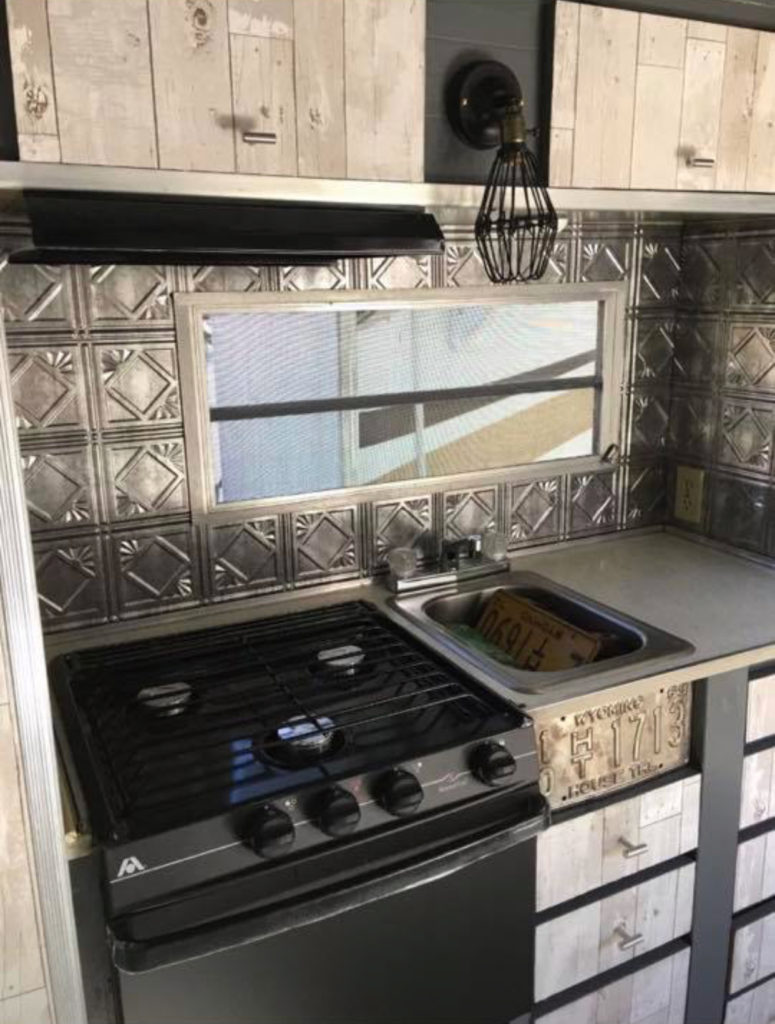 vintage trailer kitchen backsplash