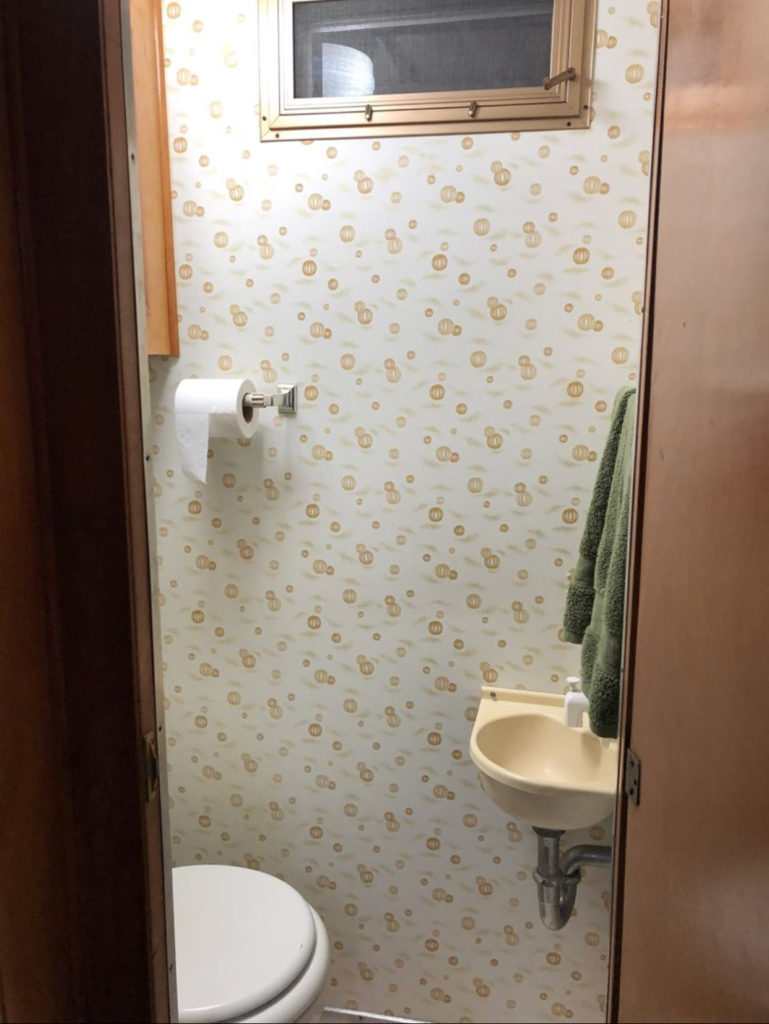 vintage camper bathroom